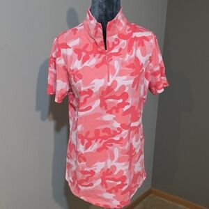 IBKUL‎ Women's Pink Camouflage Tunic Sz Med.